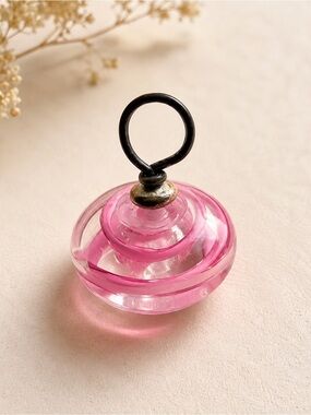 Vintage Pink Art Glass Pendant | Sandwich Glass Museum Cape Cod | Early 2000s